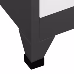 vidaXL Locker Cabinet Anthracite and White Steel Office Storage Locker Cabinet