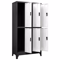 vidaXL Locker Cabinet Anthracite and White Steel Office Storage Locker Cabinet - Additional view 7