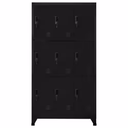 vidaXL Locker Cabinet Black Steel Office Indoor Storage Filing Cabinet Locker - Additional view 6