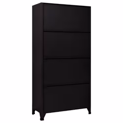 vidaXL Locker Cabinet Black Steel Office Indoor Storage Filing Cabinet Locker - Additional view 7