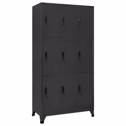 vidaXL Locker Cabinet Anthracite Steel Office Storage Filing Cabinet Locker
