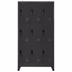 vidaXL Locker Cabinet Anthracite Steel Office Storage Filing Cabinet Locker - Additional view 5
