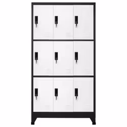 vidaXL Locker Cabinet Anthracite and White Steel Office Storage Cabinet Locker - Additional view 6