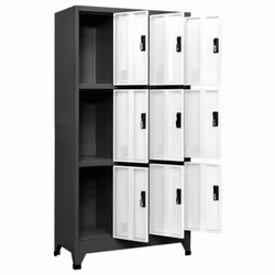 vidaXL Locker Cabinet Anthracite and White Steel Office Storage Cabinet Locker - Additional view 7