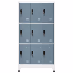 vidaXL Locker Cabinet Light Grey and Dark Grey Steel Office Storage Cabinet - Additional view 7