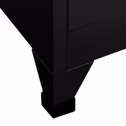 vidaXL Locker Cabinet Black Steel Office Indoor Storage Filing Cabinet Locker - Additional view 5