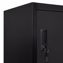 vidaXL Locker Cabinet Black Steel Office Indoor Storage Filing Cabinet Locker - Additional view 7