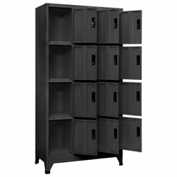 vidaXL Locker Cabinet Anthracite Steel Office Storage Filing Cabinet Locker - Additional view 6