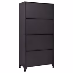 vidaXL Locker Cabinet Anthracite and White Steel Office Storage Cabinet Locker - Additional view 4
