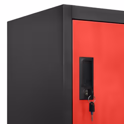 vidaXL Locker Cabinet Anthracite and Red Steel Office Storage Cabinet Locker - Additional view 8