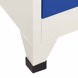 vidaXL Locker Cabinet Grey and Blue Steel Office Storage Filing Cabinet Locker