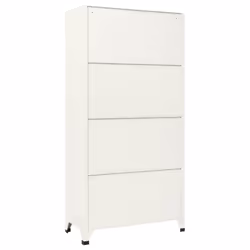 vidaXL Locker Cabinet Grey and Blue Steel Office Storage Filing Cabinet Locker - Additional view 8