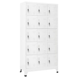 vidaXL Locker Cabinet Light Grey Steel Office Indoor Storage Filing Cabinet