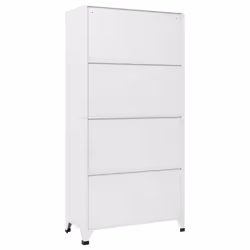 vidaXL Locker Cabinet Light Grey Steel Office Indoor Storage Filing Cabinet