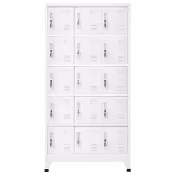 vidaXL Locker Cabinet Light Grey Steel Office Indoor Storage Filing Cabinet - Additional view 7