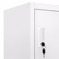 vidaXL Locker Cabinet Light Grey Steel Office Indoor Storage Filing Cabinet - Additional view 8