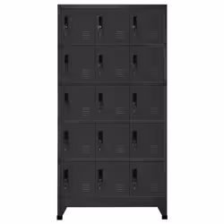 vidaXL Locker Cabinet Anthracite Steel Office Storage Filing Cabinet Locker - Additional view 8