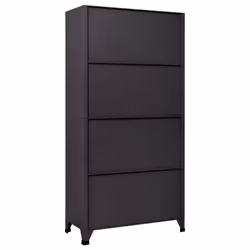 vidaXL Locker Cabinet Anthracite and White Steel Storage Cabinet Furniture - Additional view 7
