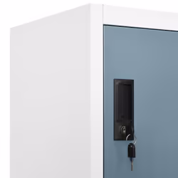 vidaXL Locker Cabinet Light Grey and Dark Grey Steel Filling Cabinet Furniture - Additional view 6
