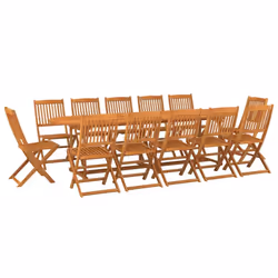 vidaXL Garden Dining Set 13 Piece Outdoor Table and Chair Solid Wood Acacia