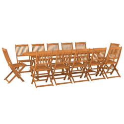 vidaXL Garden Dining Set 13 Piece Outdoor Table and Chair Solid Wood Acacia