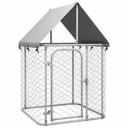 vidaXL Outdoor Dog Kennel with Roof Patio Enclosure Dog Cage Dog House Crate - 100 x 100 x 150 cm