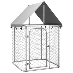 vidaXL Outdoor Dog Kennel with Roof Patio Enclosure Dog Cage Dog House Crate - 100 x 100 x 150 cm