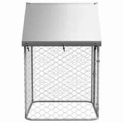 vidaXL Outdoor Dog Kennel with Roof Patio Enclosure Dog Cage Dog House Crate - 100 x 100 x 150 cm