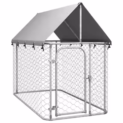 vidaXL Outdoor Dog Kennel with Roof Patio Enclosure Dog Cage Dog House Crate - 200 x 100 x 150 cm