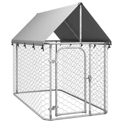 vidaXL Outdoor Dog Kennel with Roof Patio Enclosure Dog Cage Dog House Crate - 200 x 100 x 150 cm