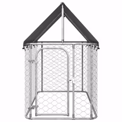 vidaXL Outdoor Dog Kennel with Roof Patio Enclosure Dog Cage Dog House Crate - 200 x 100 x 150 cm