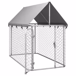 vidaXL Outdoor Dog Kennel with Roof Patio Enclosure Dog Cage Dog House Crate - 200 x 100 x 150 cm - Additional view 4