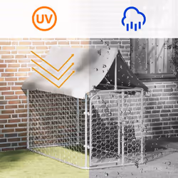 vidaXL Outdoor Dog Kennel with Roof Patio Enclosure Dog Cage Dog House Crate - 200 x 100 x 150 cm - Additional view 5