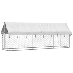 vidaXL Outdoor Dog Kennel with Roof Patio Enclosure Dog Cage Dog House Crate - 400 x 100 x 150 cm