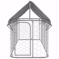 vidaXL Outdoor Dog Kennel with Roof Patio Enclosure Dog Cage Dog House Crate - 400 x 100 x 150 cm