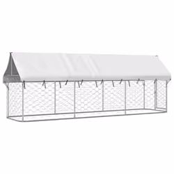 vidaXL Outdoor Dog Kennel with Roof Patio Enclosure Dog Cage Dog House Crate - 400 x 100 x 150 cm - Additional view 6