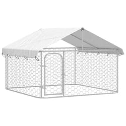 vidaXL Outdoor Dog Kennel with Roof Patio Enclosure Dog Cage Dog House Crate - 200 x 200 x 150 cm