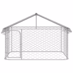 vidaXL Outdoor Dog Kennel with Roof Patio Enclosure Dog Cage Dog House Crate - 200 x 200 x 150 cm