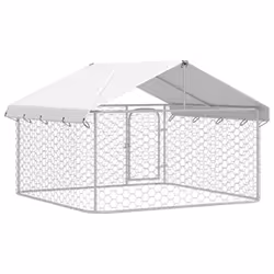 vidaXL Outdoor Dog Kennel with Roof Patio Enclosure Dog Cage Dog House Crate - 200 x 200 x 150 cm - Additional view 6