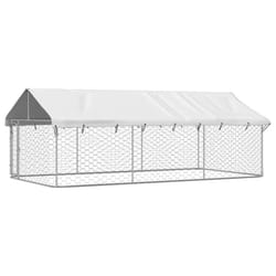 vidaXL Outdoor Dog Kennel with Roof Patio Enclosure Dog Cage Dog House Crate - 400 x 200 x 150 cm