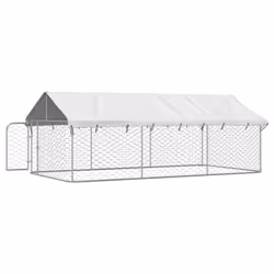 vidaXL Outdoor Dog Kennel with Roof Patio Enclosure Dog Cage Dog House Crate - 400 x 200 x 150 cm - Additional view 3
