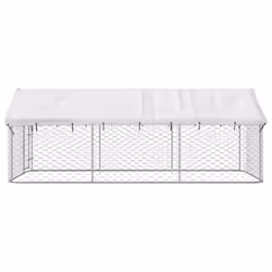 vidaXL Outdoor Dog Kennel with Roof Patio Enclosure Dog Cage Dog House Crate - 400 x 200 x 150 cm - Additional view 4