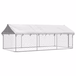 vidaXL Outdoor Dog Kennel with Roof Patio Enclosure Dog Cage Dog House Crate - 400 x 200 x 150 cm - Additional view 5