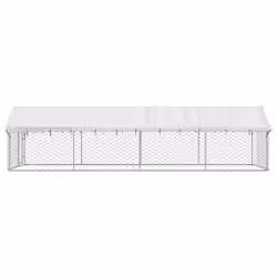 vidaXL Outdoor Dog Kennel with Roof Patio Enclosure Dog Cage Dog House Crate - 600 x 200 x 150 cm - Additional view 4