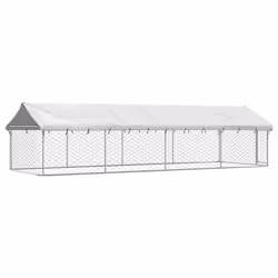 vidaXL Outdoor Dog Kennel with Roof Patio Enclosure Dog Cage Dog House Crate - 600 x 200 x 150 cm - Additional view 5
