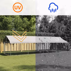 vidaXL Outdoor Dog Kennel with Roof Patio Enclosure Dog Cage Dog House Crate - 600 x 200 x 150 cm - Additional view 6