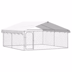 vidaXL Outdoor Dog Kennel with Roof Patio Enclosure Dog Cage Dog House Crate - 300 x 300 x 150 cm