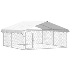 vidaXL Outdoor Dog Kennel with Roof Patio Enclosure Dog Cage Dog House Crate - 300 x 300 x 150 cm