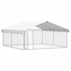 vidaXL Outdoor Dog Kennel with Roof Patio Enclosure Dog Cage Dog House Crate - 300 x 300 x 150 cm