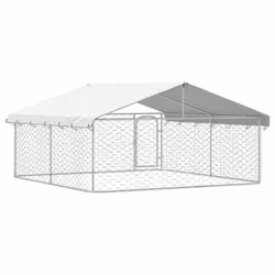 vidaXL Outdoor Dog Kennel with Roof Patio Enclosure Dog Cage Dog House Crate - 300 x 300 x 150 cm - Additional view 5